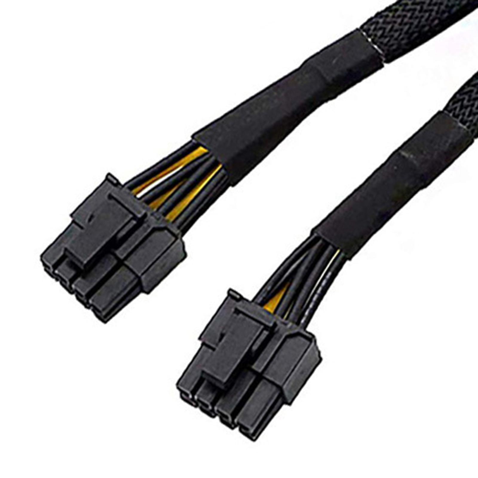 20cm Graphics Card GPU Female 8 Pin to Dual 8 Pin 6+2 Pin Male Splitter PCI-E PCIe Power Cable Tinned copper wire durable material