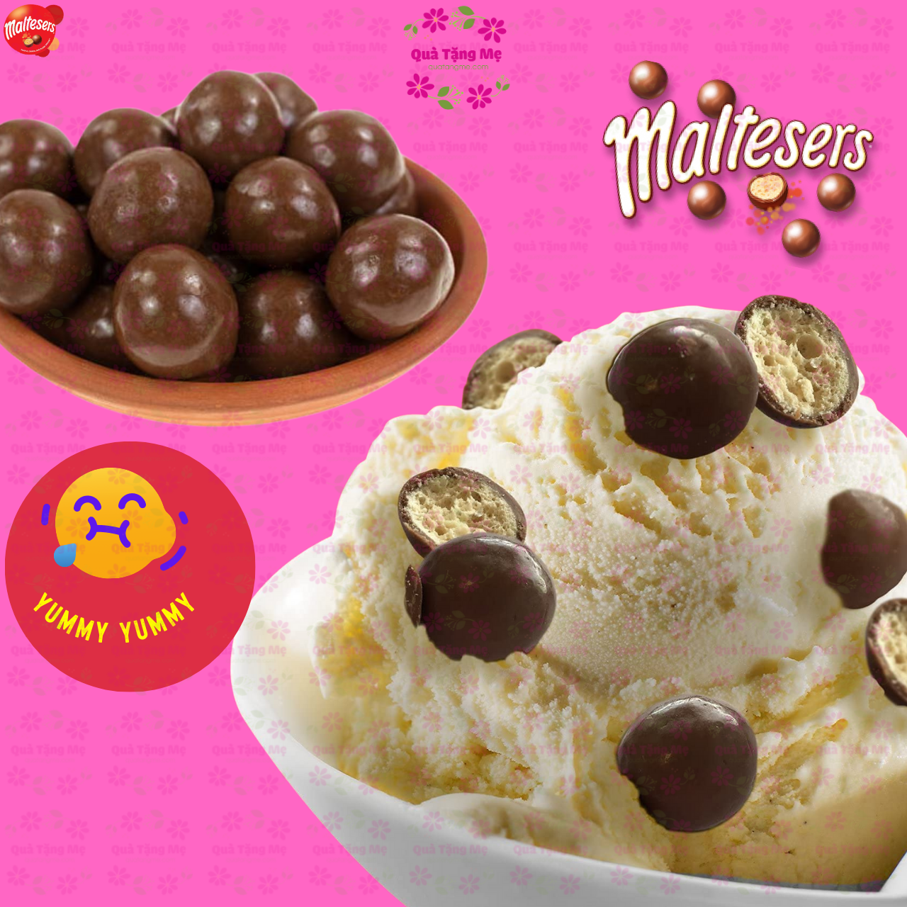 Socola nhân mạch nha Maltesers vị sô cô la sữa mịn màng thơm ngon cùng nhân mạch nha lúa mạch giòn tan - QuaTangMe Extaste