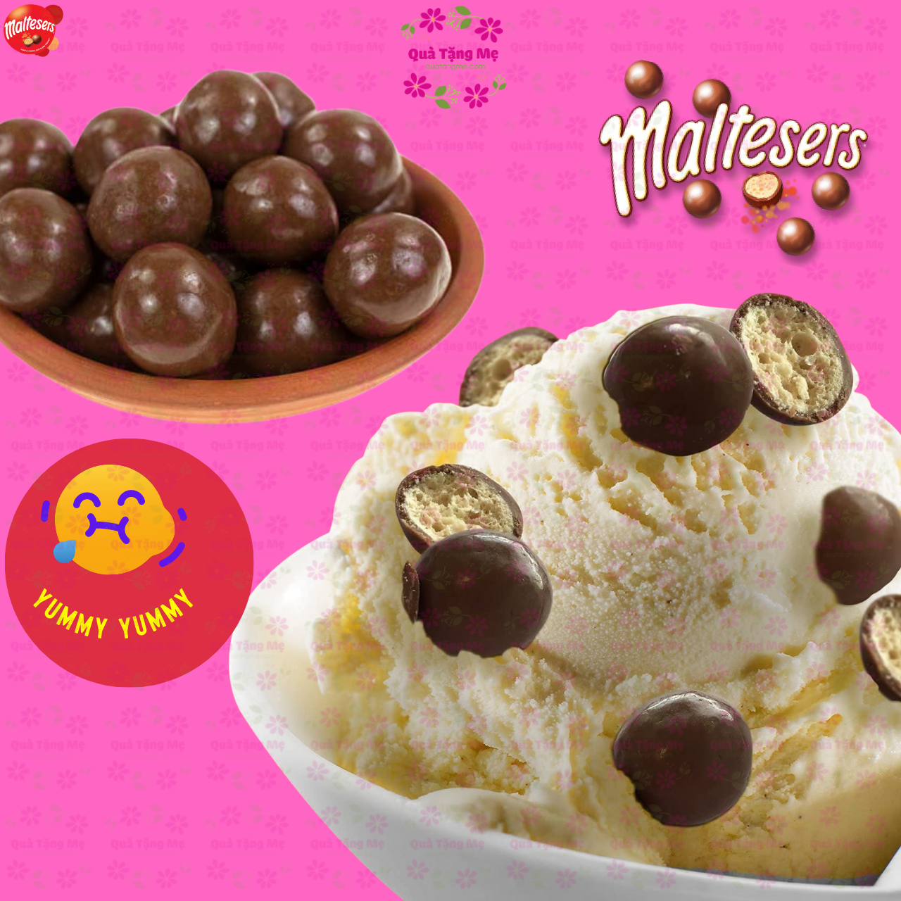 Socola nhân mạch nha Maltesers vị sô cô la sữa mịn màng thơm ngon cùng nhân mạch nha lúa mạch giòn tan (880g/thùng) - QuaTangMe Extaste