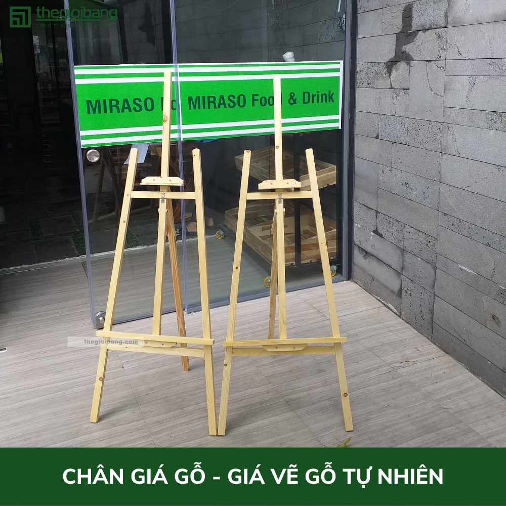 Chân Giá Gỗ/ Giá Vẽ Tranh - Thế Giới Bảng - Cao 150cm