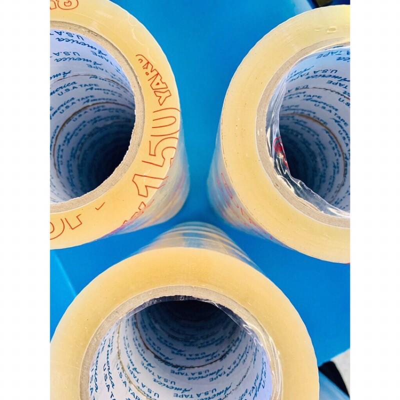 Băng keo trong dán thùng loại 1 dày 150 -200 yard+ dai chuẩn cây 1kg7