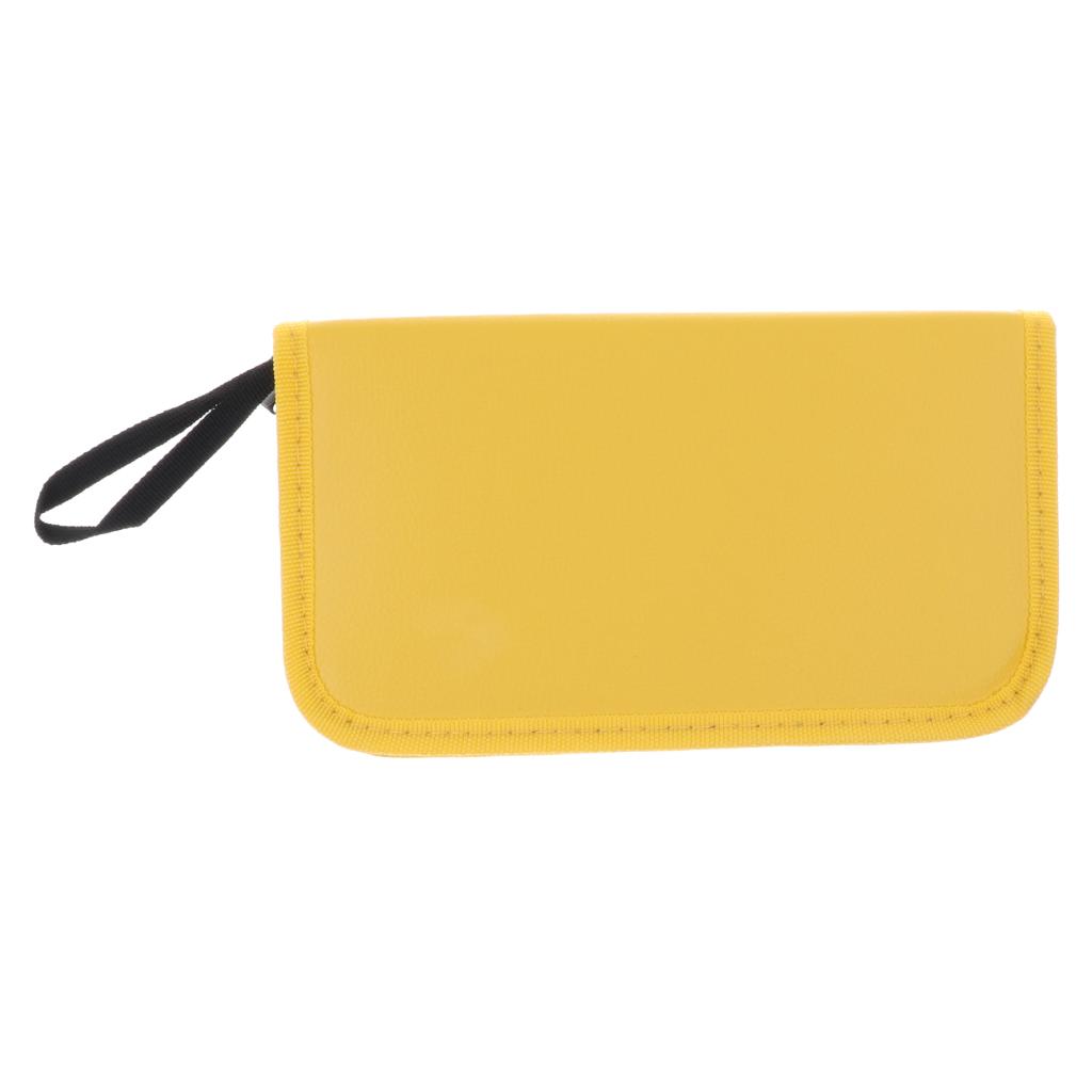 Yellow/Black/Pink Soft Artificial Leather Hair Scissor Shears Case Hairdressing Combs Tools Pouch Holster