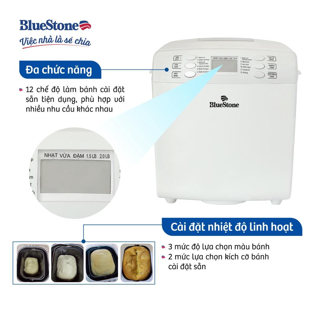 Máy Làm Bánh Mì Bluestone BMB-2421,Công Suất 550W, 12 Chế Độ Tự Động, Hàng chính hãng