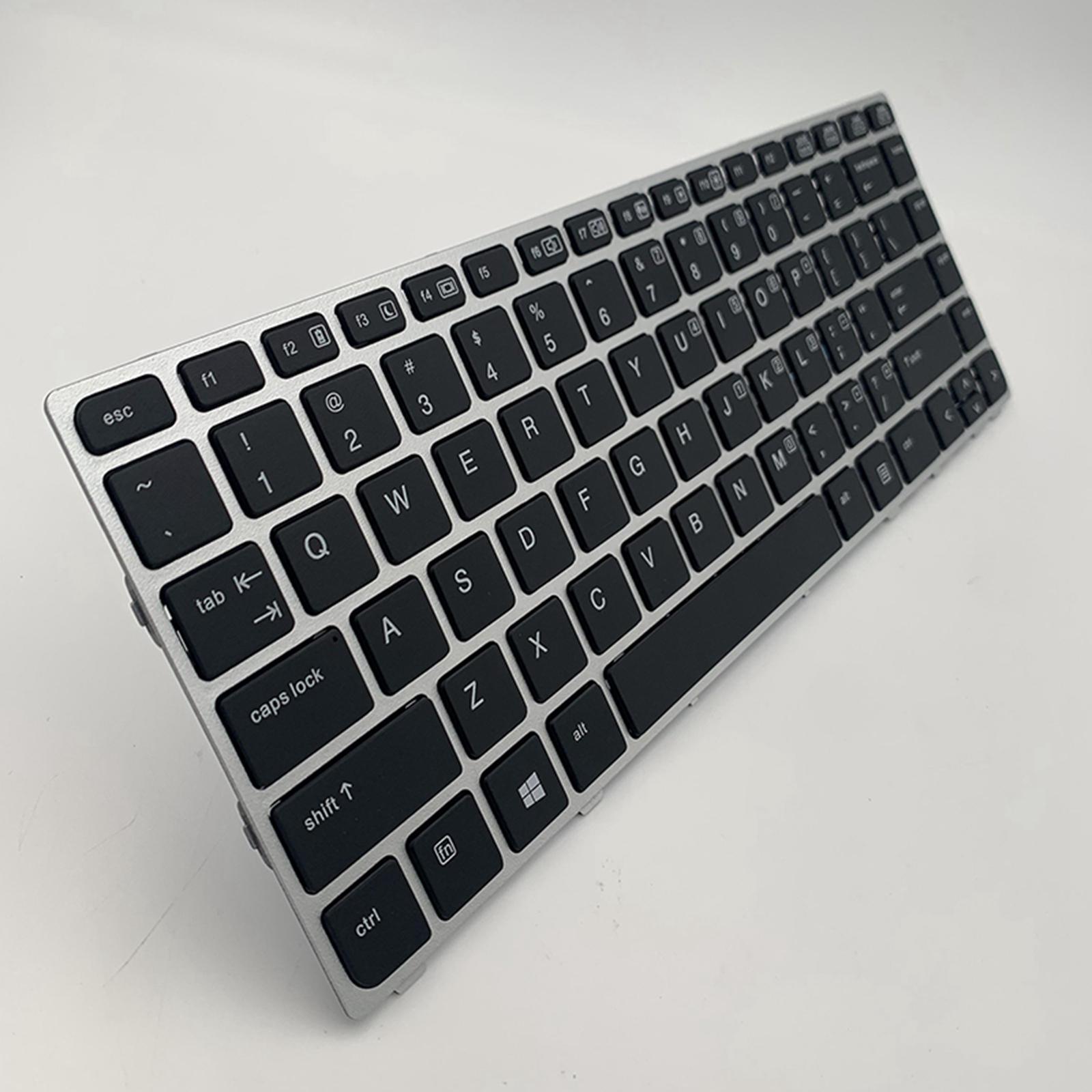 Laptop Replacement Keyboard, with Silver Frame US English for HP Elitebook Folio 9470M 9470 9480 9480M