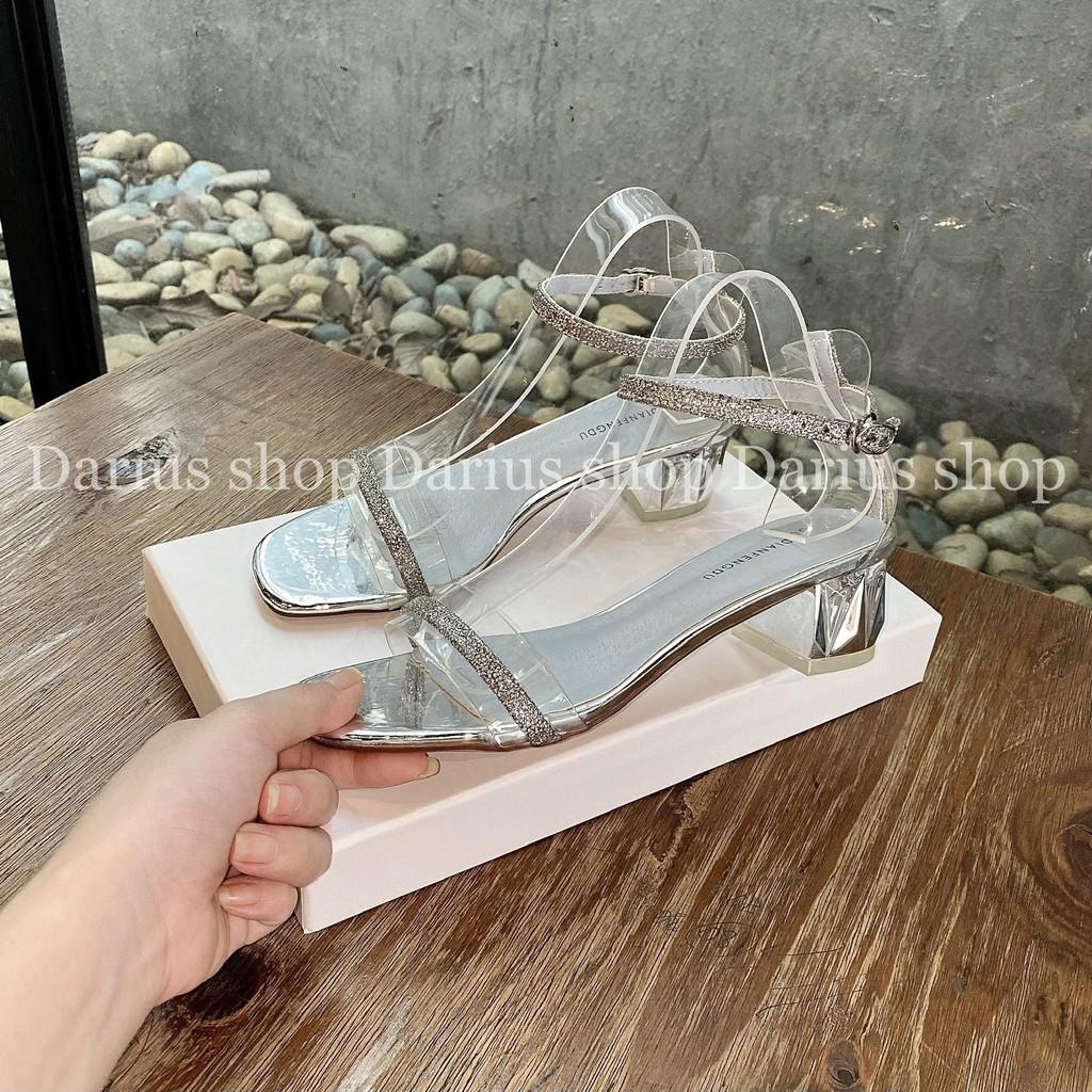 Giày SANDAL quai ngang gót vuông trong - 81196