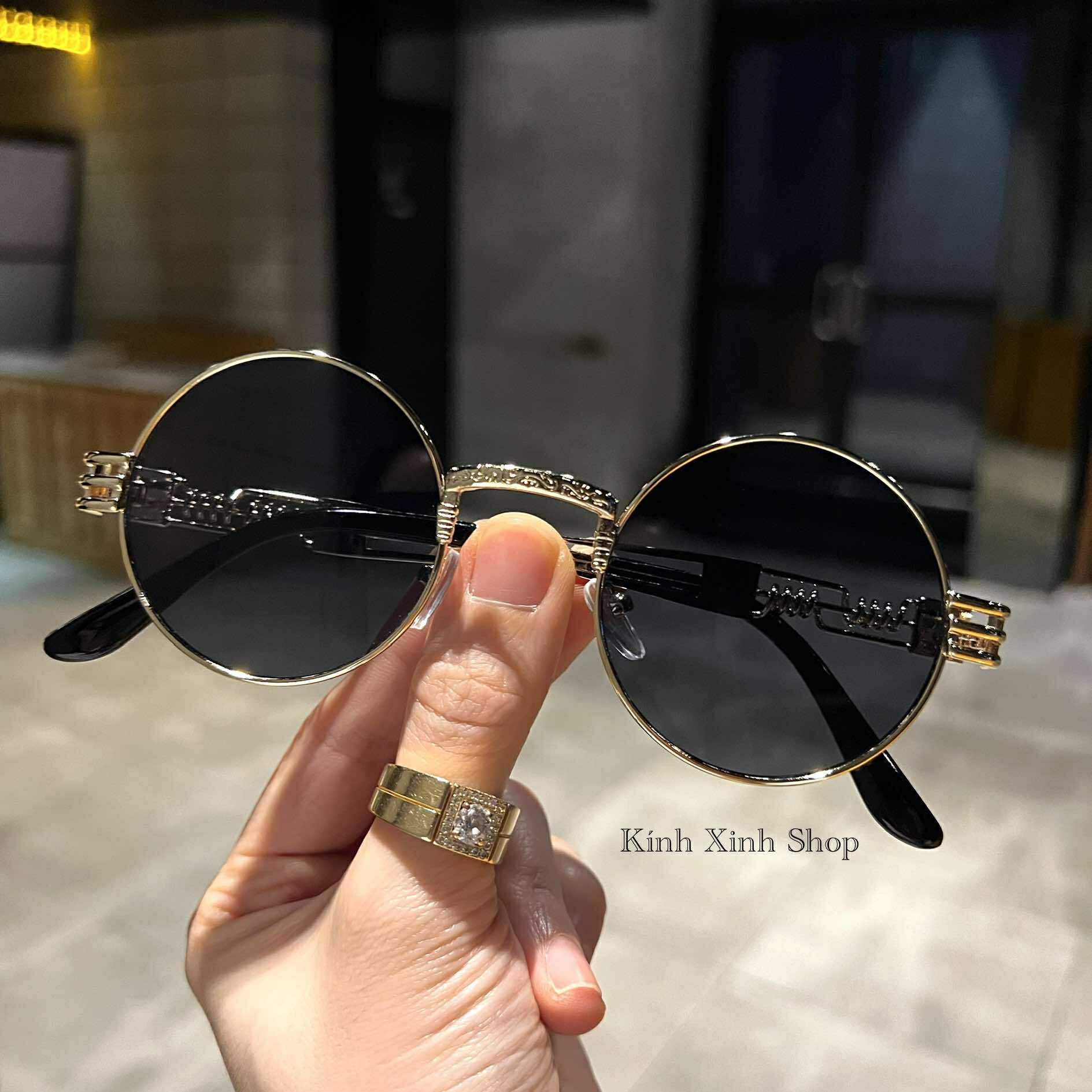 (Hàng cao cấp) Kính râm nam nữ dáng mắt tròn sành điệu - Kính râm thầy bói