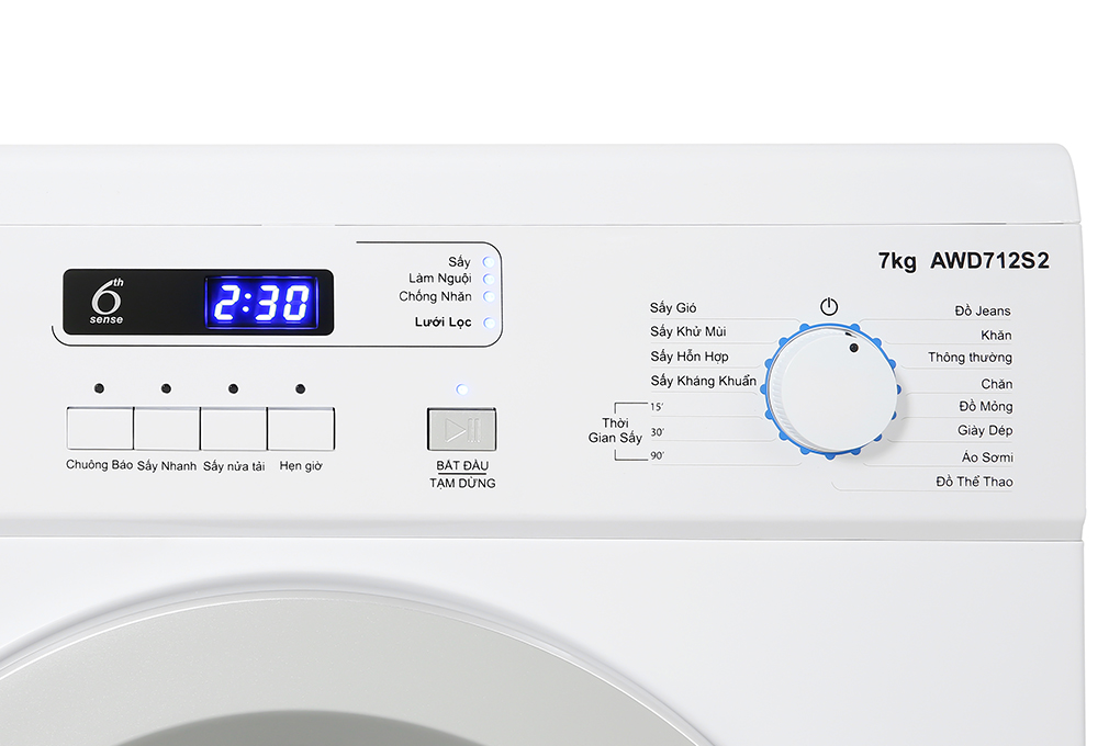 Máy sấy thông hơi Whirlpool 7 kg AWD712S2 - Hàng chính hãng - Giao HCM và 1 số tỉnh thành