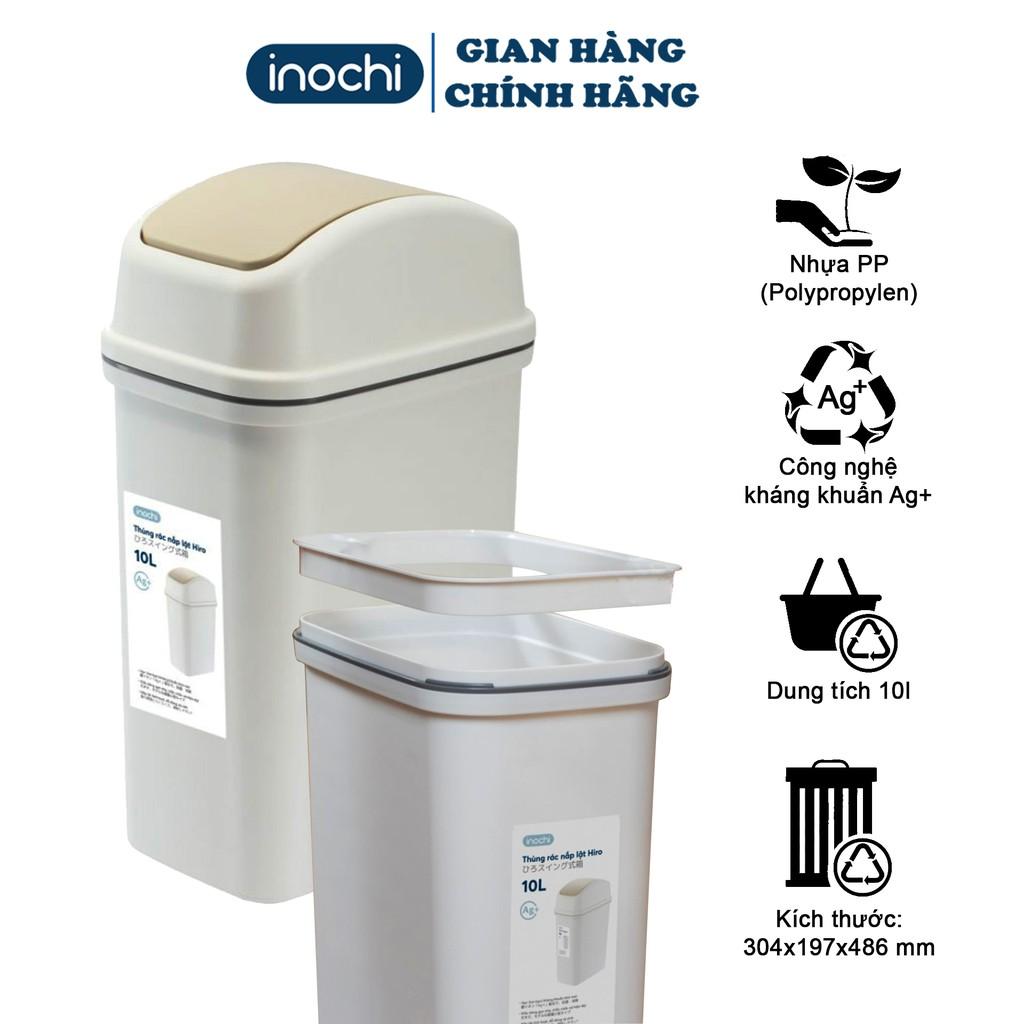 Thùng Rác mini ,Thông Minh Nhựa Nắp Lật Inochi 5/10/15 Lít Rất Đẹp Làm Sọt Rác THRNL10L