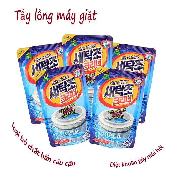 Combo tẩy lồng máy giặt và tẩy bồn cầu con heo tẩy sạch khử mùi tiện ích 00212+00209