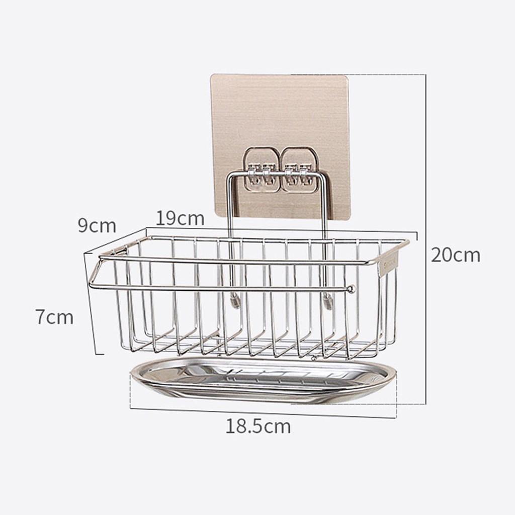 Hàng inox 304 cao cấp - Giỏ kệ đựng và để chai - miếng rửa chén bát MRB01