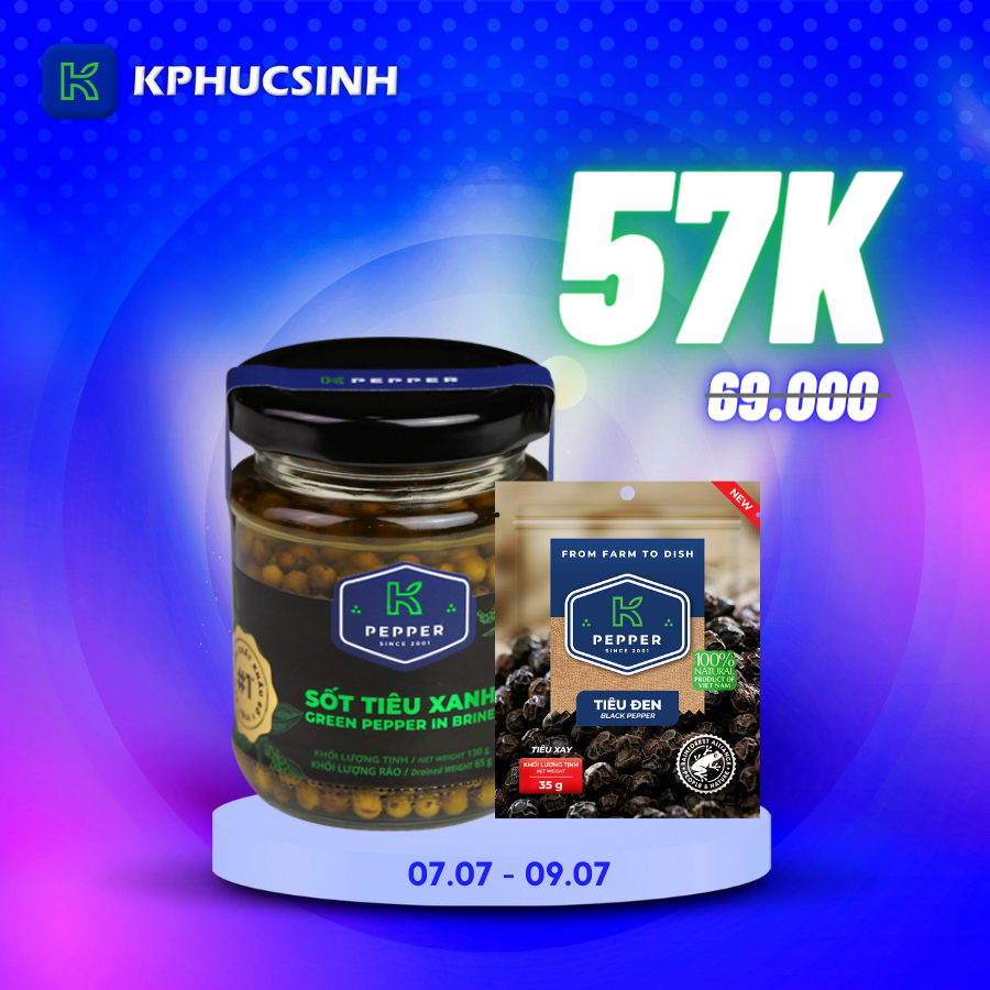 Sốt tiêu xanh ngâm dấm K-Pepper 130g