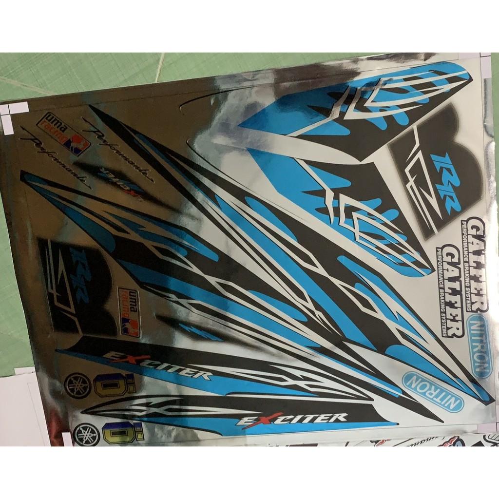 Tem exciter 2010 xanh đen crom