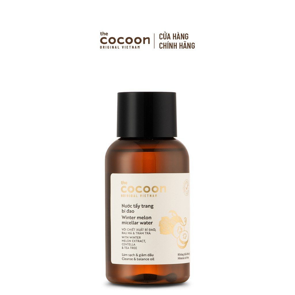 Nước tẩy trang bí đao Cocoon tẩy sạch makeup &amp;amp; giảm dầu Winter Melon Micellar Water