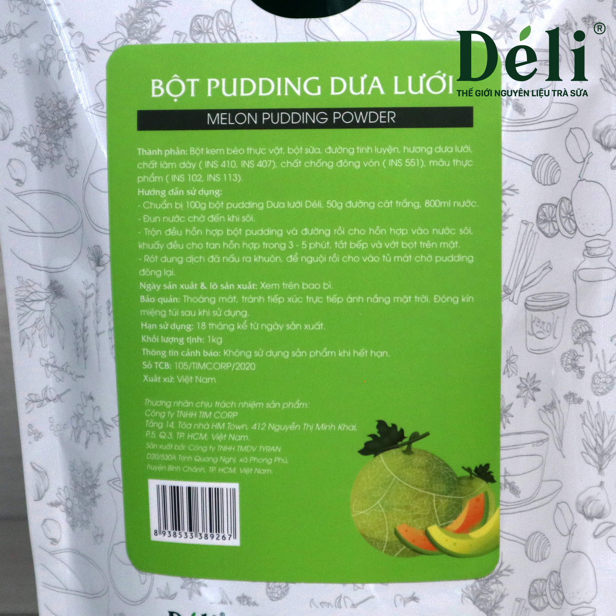 Pudding dưa lưới Déli