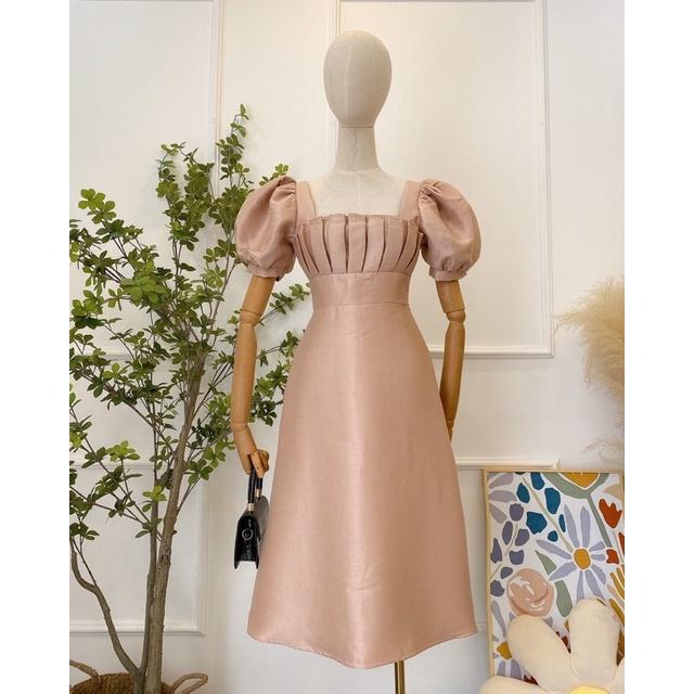 ĐẦM XẾP LI NGỰC TAY BÚP 3 MÀU - FREESIZE