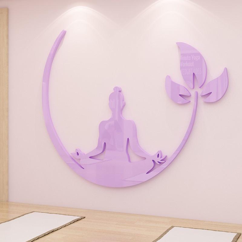 Tranh dán tường mica 3d decor khổ lớn trang trí phòng tập yoga viện thẩm mỹ