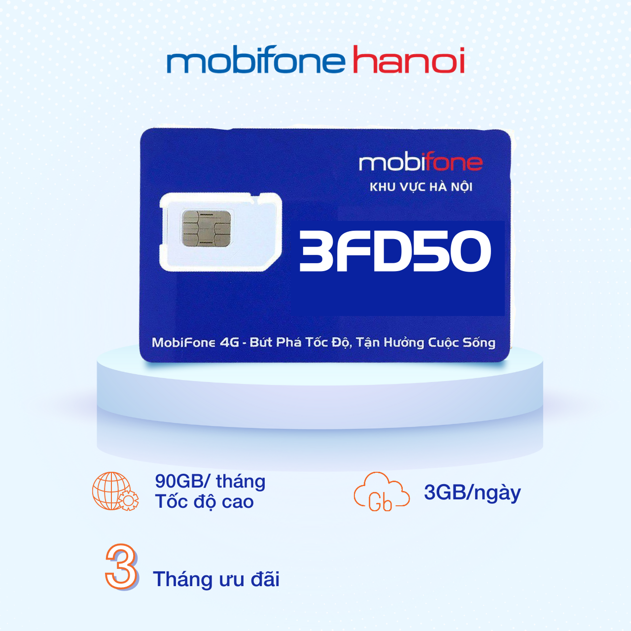 Sim data MOBIFONE chính hãng vào mạng thả ga 3FD50