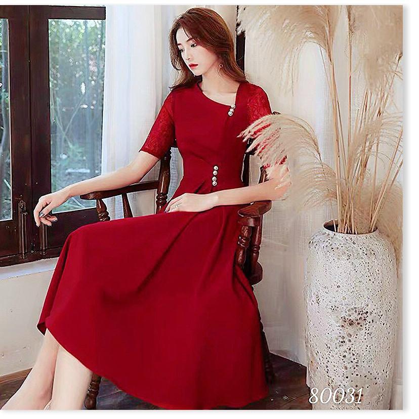 ĐẦM COTTON LẠNH PHỐI REN,THIẾT KẾ HỌA TIẾT TRƠN NHƯNG KHÔNG KÉM PHẦN SANG TRỌNG TRANG NEMO 36 FASHION