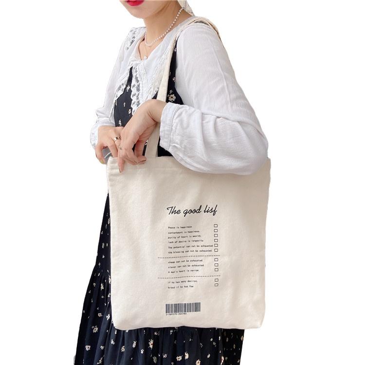 Túi vải tote nam nữ Unisex chất Canvas Đeo Vai Cao Cấp Ngăn Ngoài N.G.O