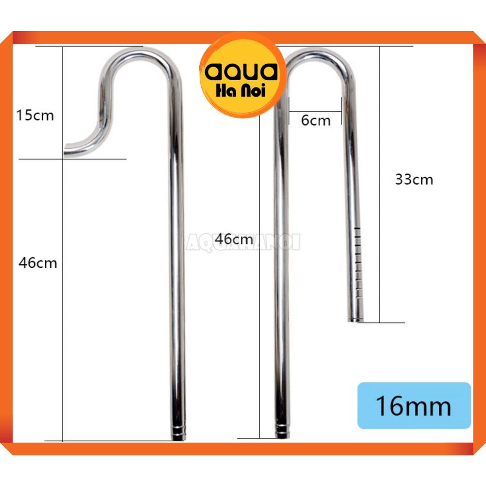 Bộ In out inox 304 Mufan - Không lọc váng - Phi 12/16mm - Tăng thẩm mĩ cho máy lọc hồ thủy sinh