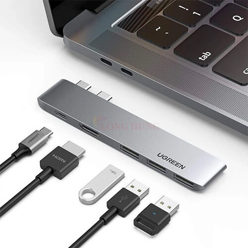 Cổng chuyển đổi Ugreen 5-in-1 Multifunction Adapter USB-C Hub CM251 60559 - Hàng chính hãng