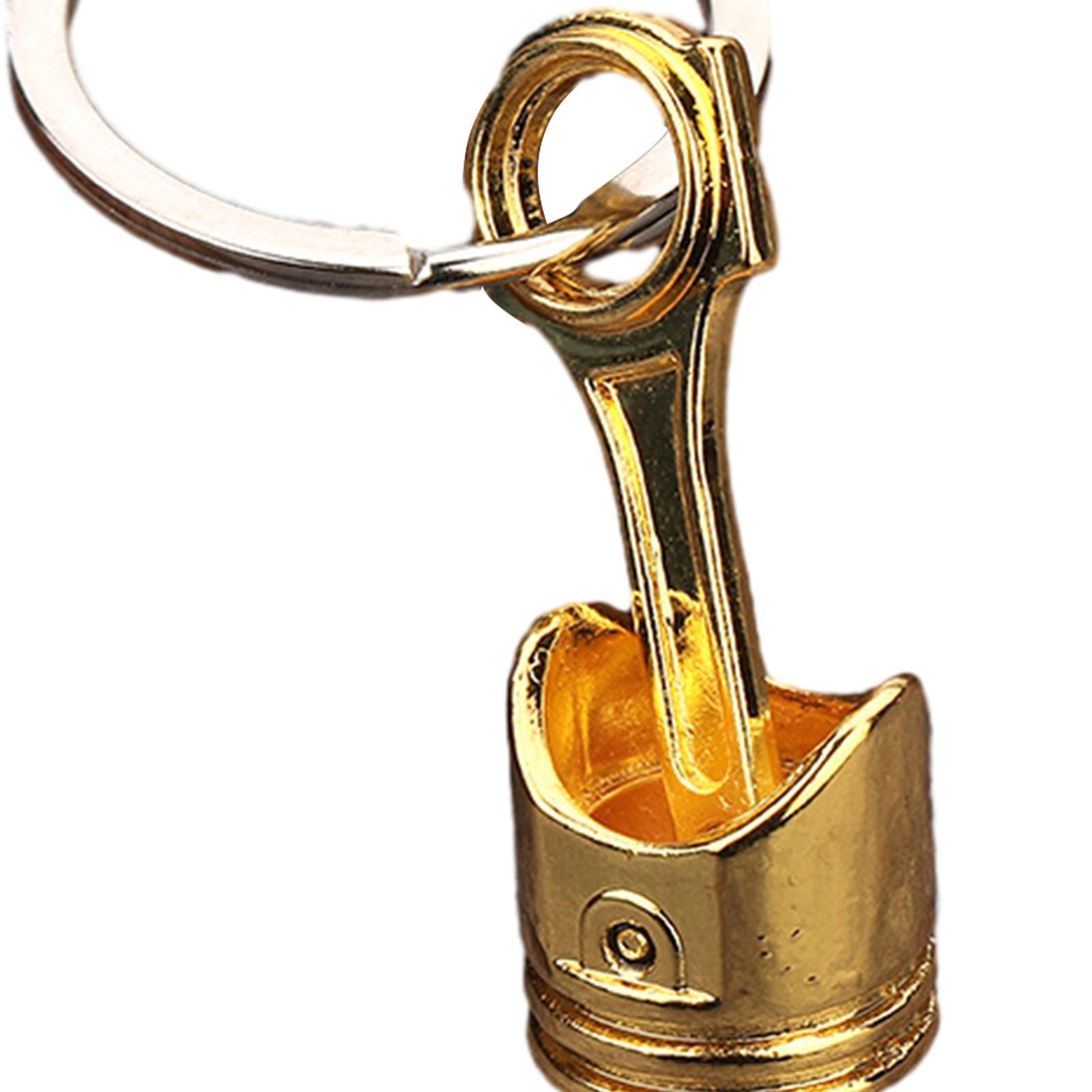 Car Engine Piston Style Keychain Keyring Auto Car Parts Key Chain Rings Zinc Alloy Car Keychain for Phone, Handbag, Purse