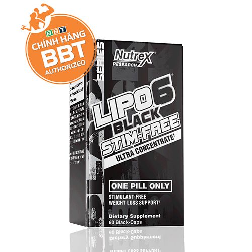 [Chính hãng] Nutrex Lipo 6 Black Stim Free (60 Viên), Hỗ Trợ Đốt Mỡ Giảm Cân, Không Chứa Caffeine