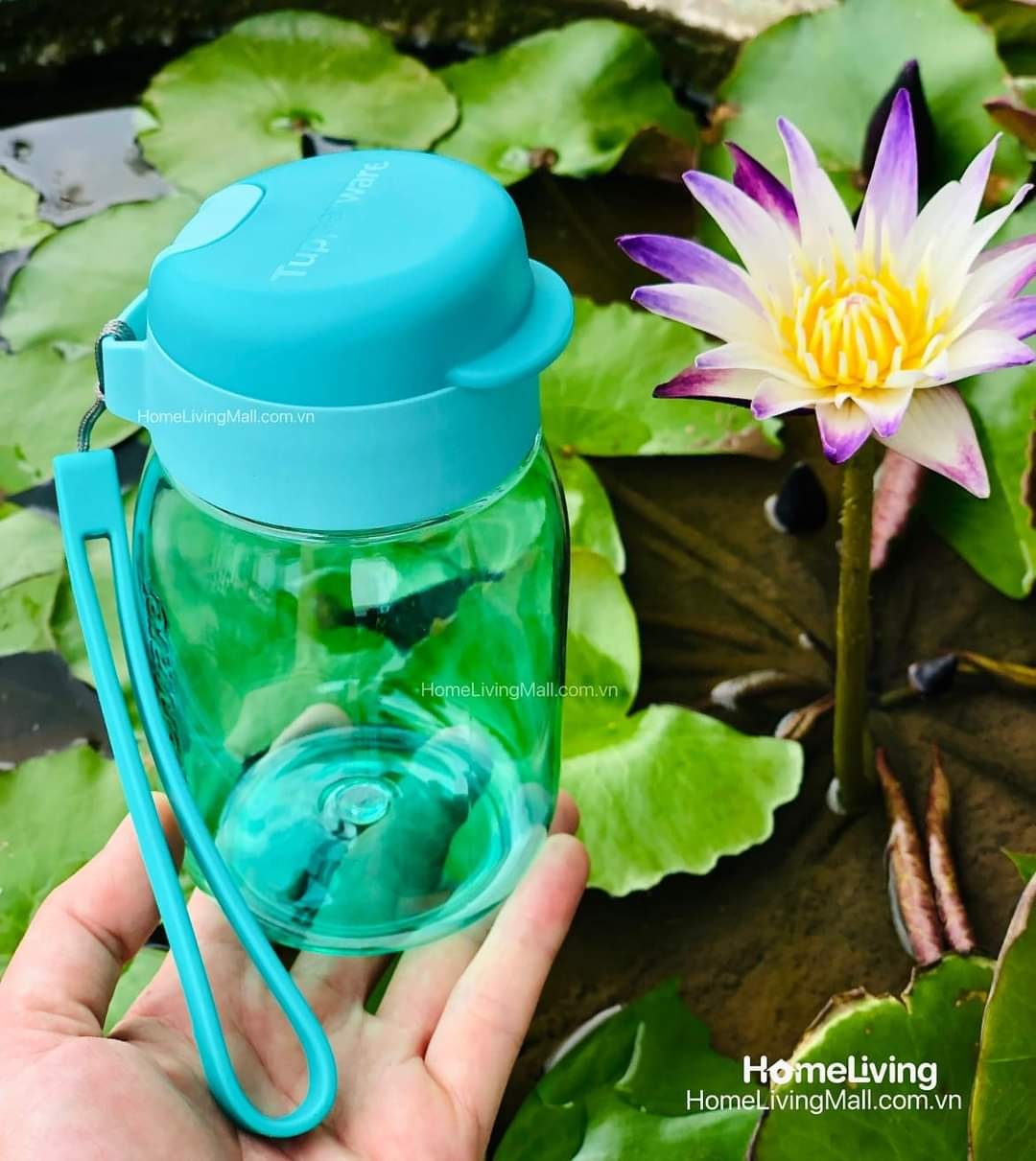 Bình nước Tupperware Mini Lohas 350ml – Xanh dương