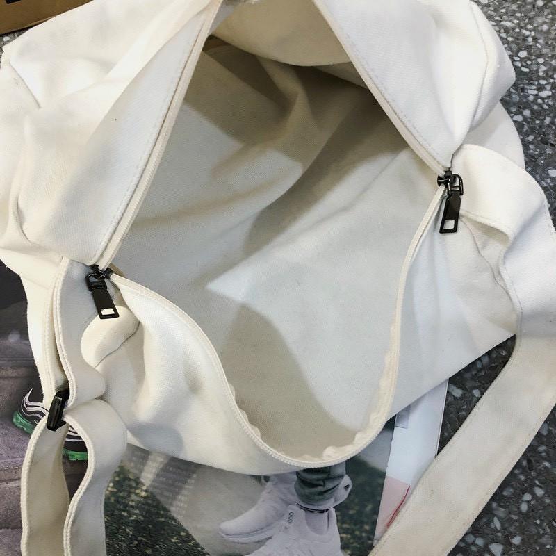 Túi big size  Closet vải kaki mềm from to rộng 2 màu Đen Trắng, dây điều chỉnh, hàng unisex