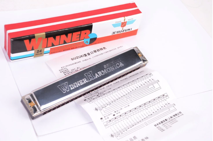 Kèn Harmonica Suzuki Winner W-24 Lỗ Tremolo Tone C Đô Trưởng