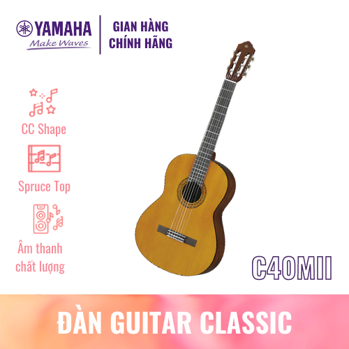 Đàn Guitar Classic Yamaha C40MII-CG shape Spruce Top Back & Side Tonewood