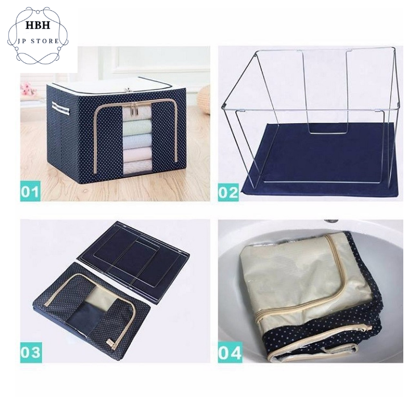 Combo 2 Túi đựng chăn màn quần áo khung sắt gấp gọn tiện lợi