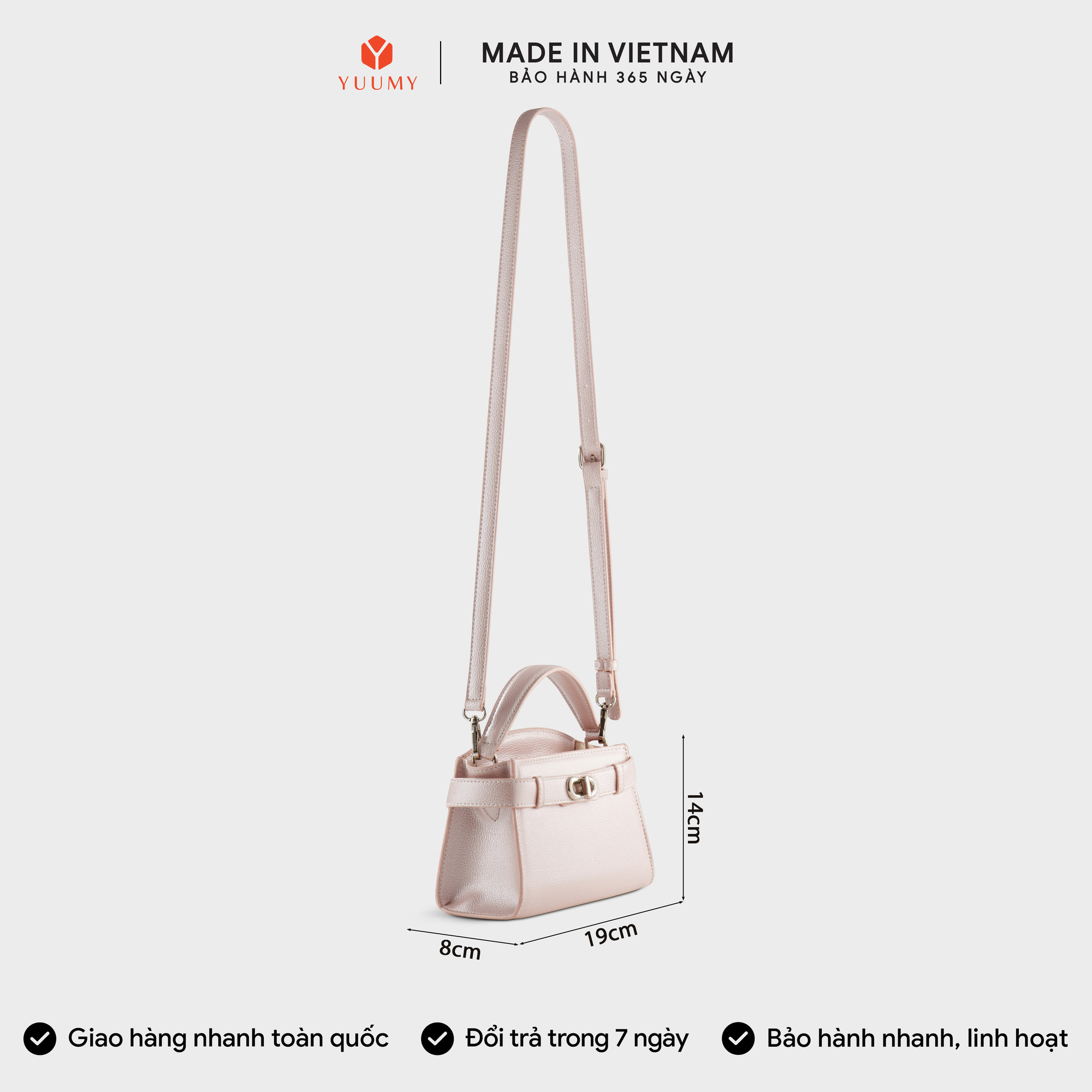 Túi đeo chéo nữ YUUMY YN232 (BST Pink Obsessed)