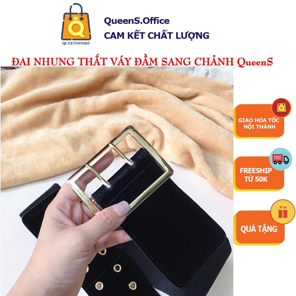 Đai Váy Đầm Cao Cấp Chất Liệu Nhung Đẹp mịn Sang kết hợp nhiều kiểu váy áo - QueenStore