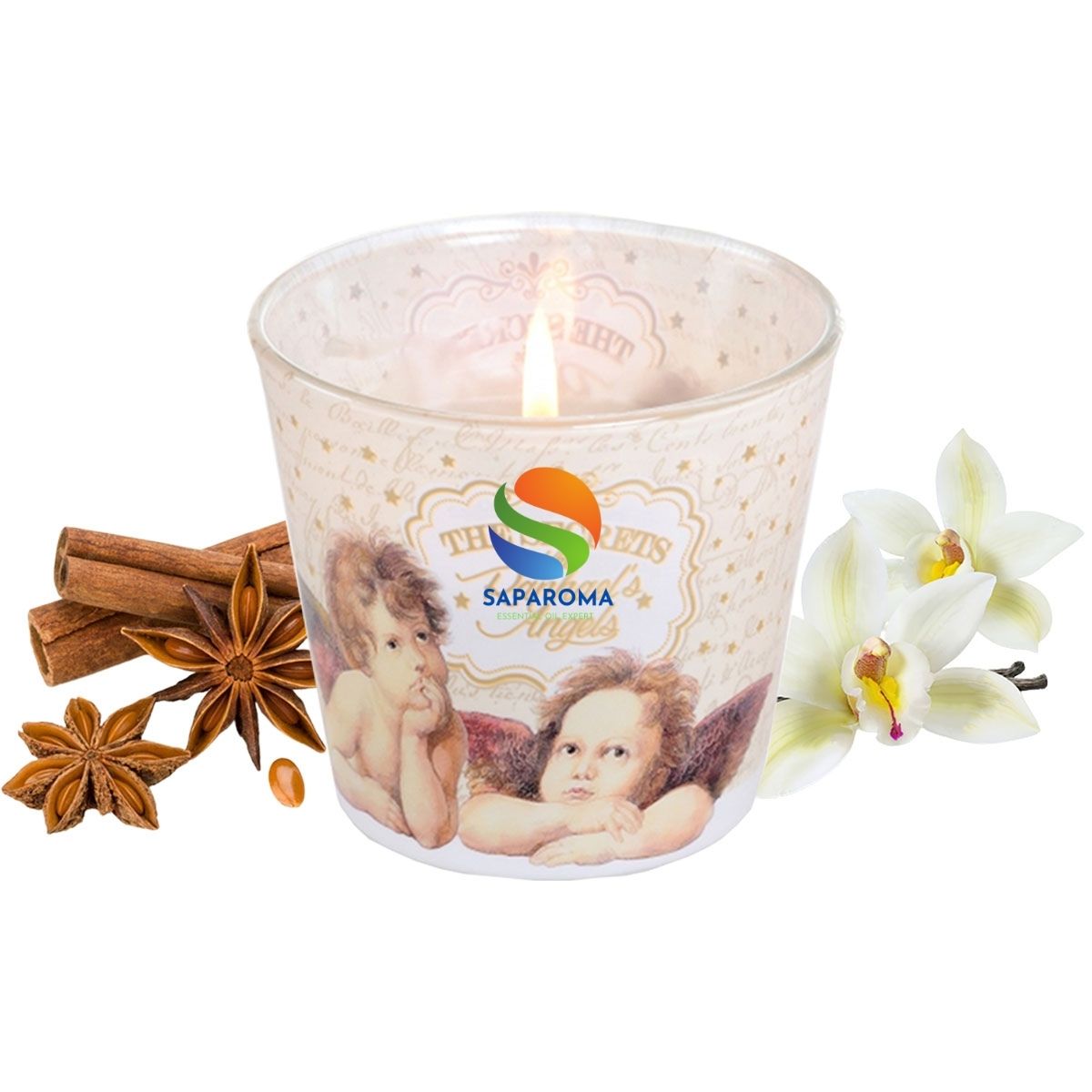 Ly nến thơm tinh dầu Bartek Raphael's Angels 115g QT028494 - quế, hồi, vani, nến trang trí, thơm phòng, thư giãn, hỗ trợ khử mùi (giao mẫu ngẫu nhiên)