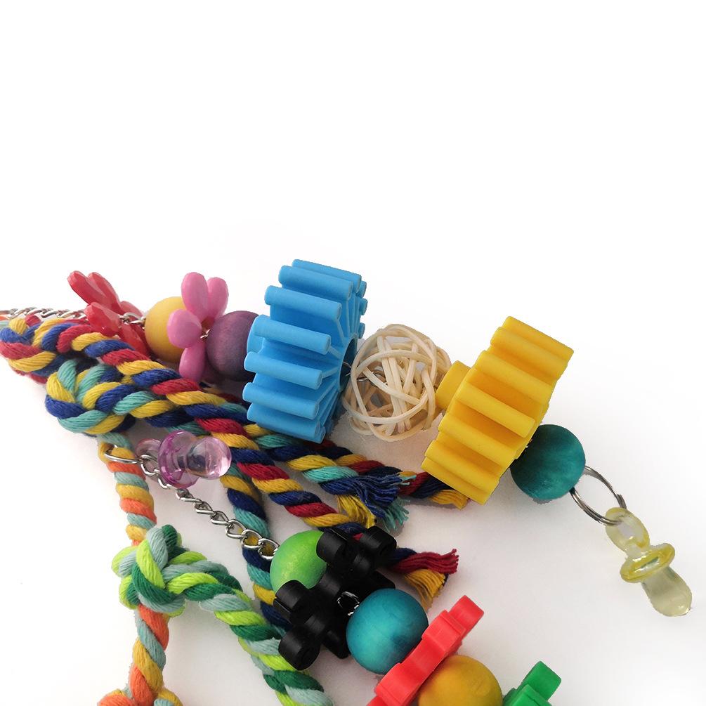 Đồ chơi chim, đồ chơi xích đu chim môi trường sống của chim, đồ chơi nhai nhiều màu