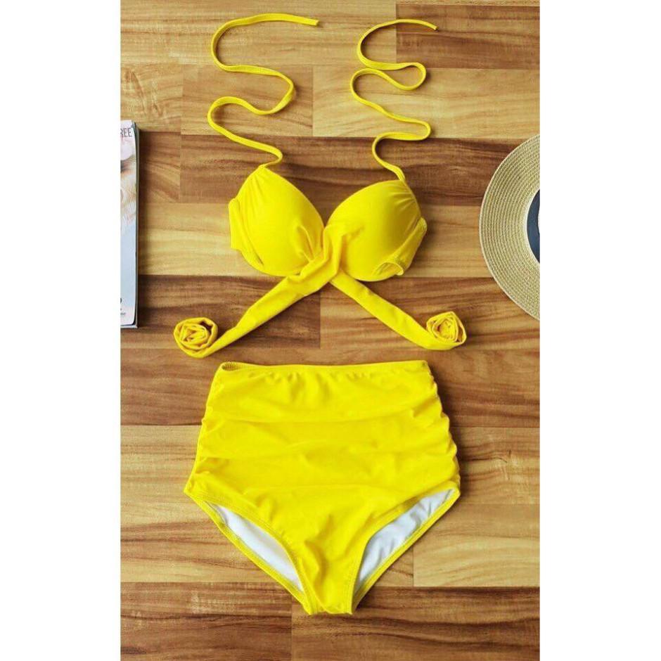 Bikini hai mảnh mặc đi biển đẹp chất thun co dãn