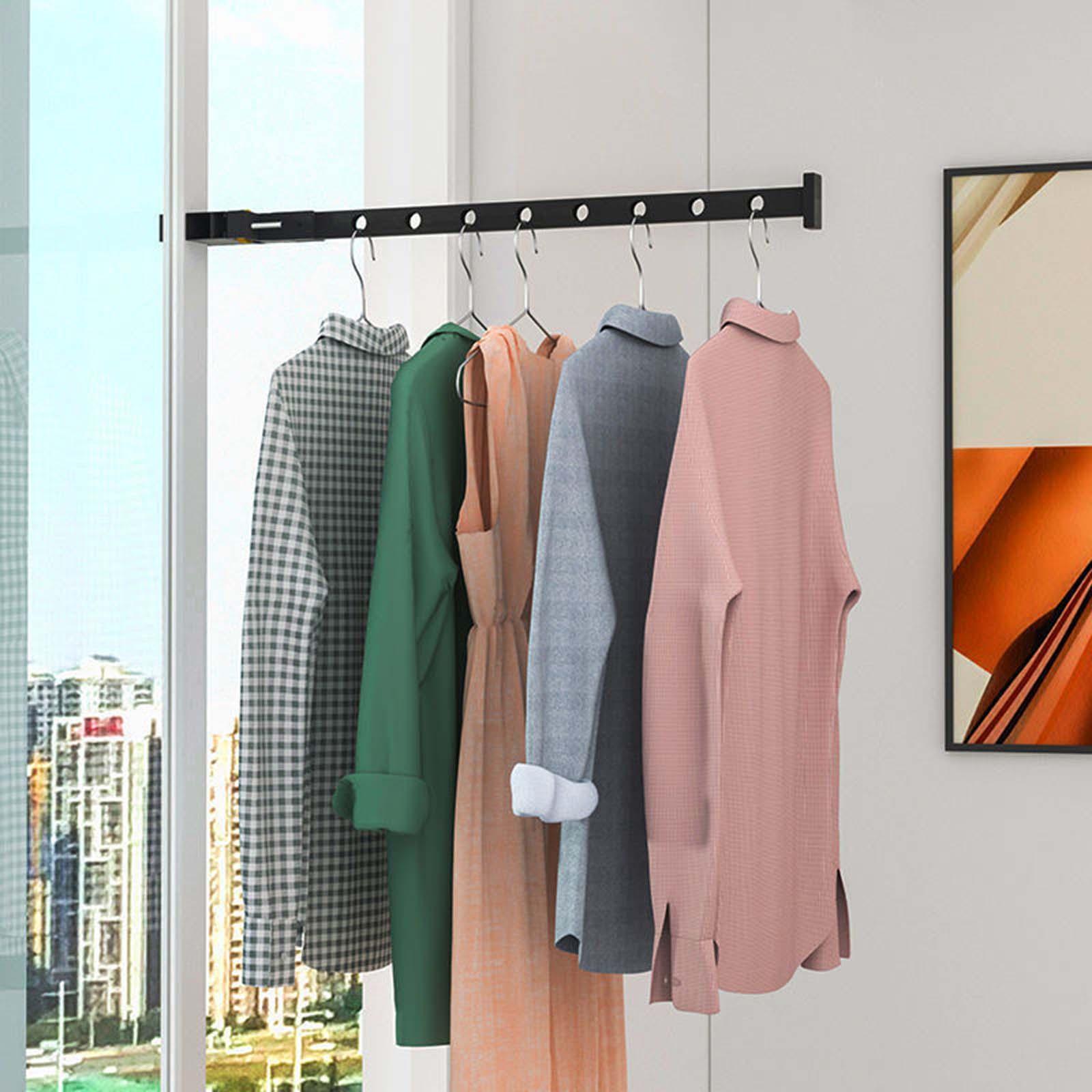 Folding Clothes Hanger Punch Free Balcony Kids short