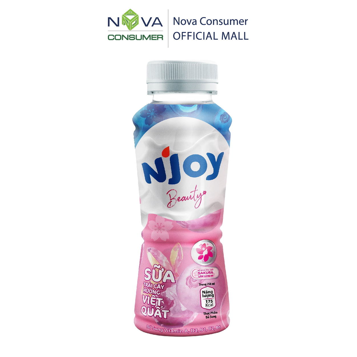 [Combo 3 chai] Sữa trái cây N’Joy Energy Cam Chuối + N’Joy Relax Dưa Lưới + N’Joy Beauty Việt Quất (250ml x 3 chai)