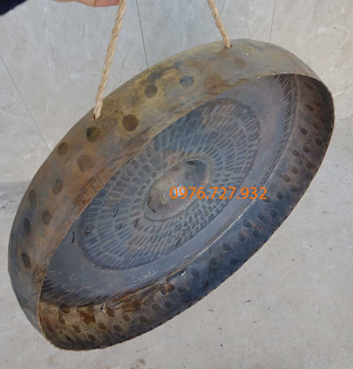 Chiêng đồng đường kính 39cm, chiêng bằng đồng
