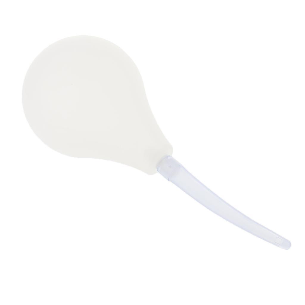 224ml Men Women Enema Bulb Clean Anal Silicone Douche with Nozzle Set White