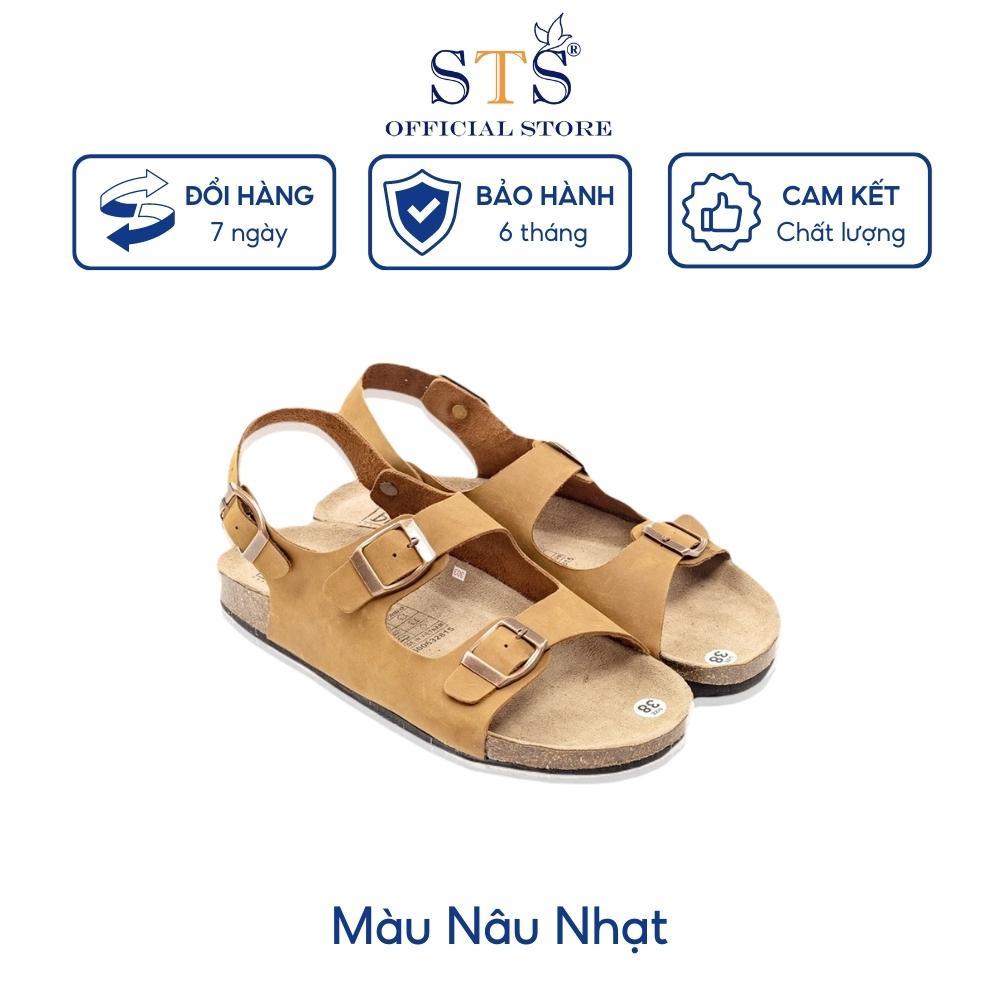 Giày SanDal đế trấu Birken Unisex quai ngang quai hậu thời trang da bò thật nguyên tấm cao cấp ST02