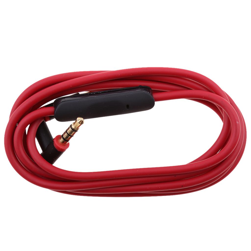 Replacement Audio Cable Cord Wire with In-line Microphone and Control For Beats by Dr Dre Headphones Solo/Studio/Pro/Detox/Wireless/Mixr/Executive/Pill