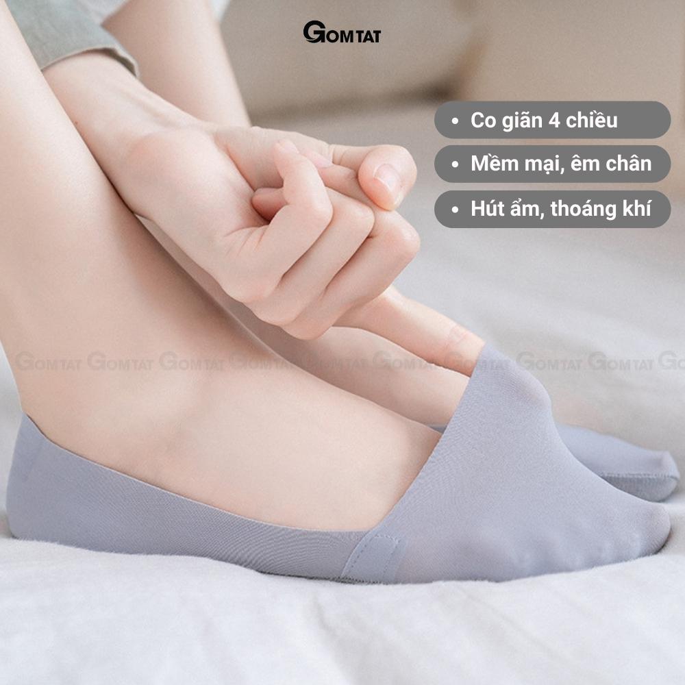 Tất vớ lười nữ GOMTAT có đệm cao su chống tuột gót, chất liệu sợi cotton cao cấp, mềm mịn - PO-LOSOCK-LUA-3015-1DOI