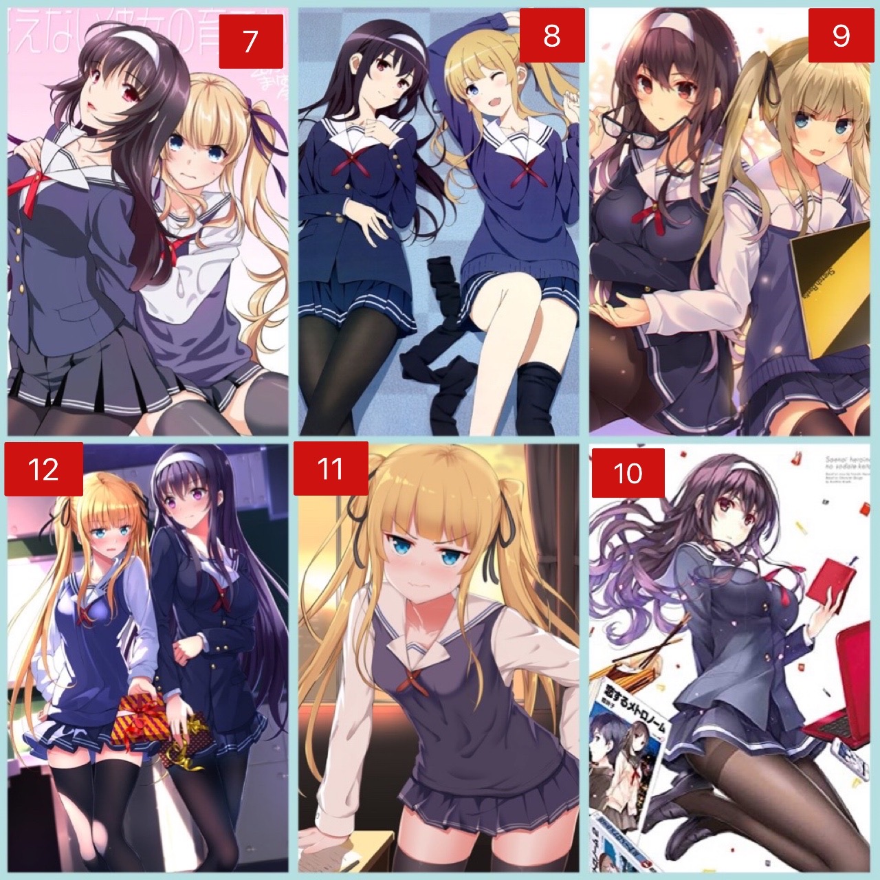 Ảnh poster treo tường Saenai Heroine no Sodatekata 3 ảnh A4 khác nhau/ Tranh ảnh Saenai Heroine no Sodatekata