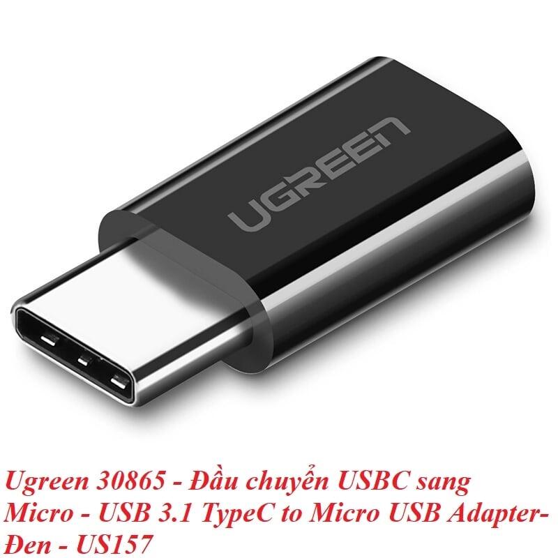Ugreen UG30865US157TK Màu Đen Đầu chuyển đổi TYPE C sang MICRO USB vỏ nhựa ABS - HÀNG CHÍNH HÃNG