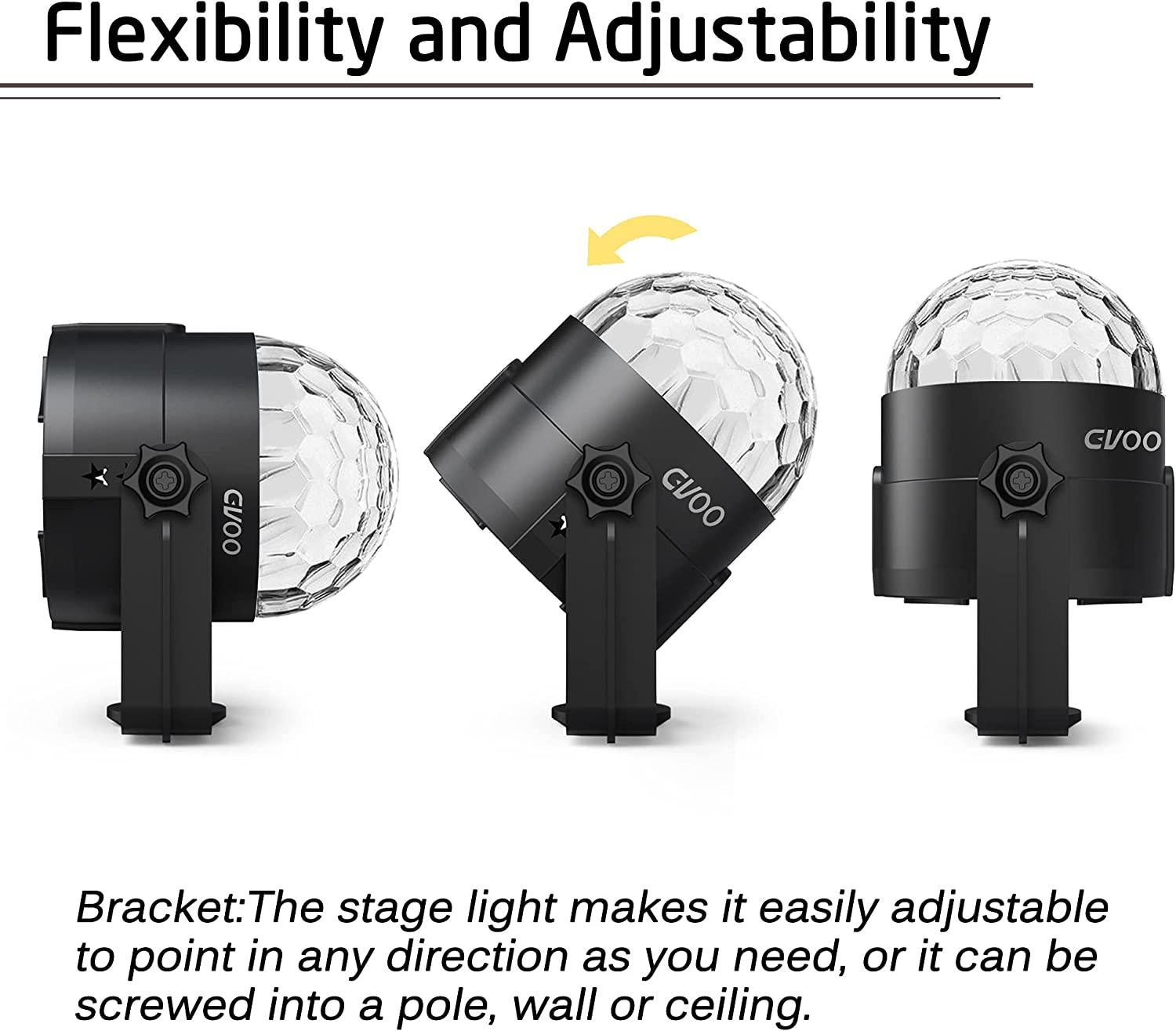Đèn sân khấu, bóng 6 màu vào mặt với điều khiển từ xa LED 7 RGB với đèn điều khiển từ xa Trò chơi âm thanh âm thanh Ball Disco cho Ngày Dao Dao Disco Câu lạc bộ Karaoke Câu lạc bộ