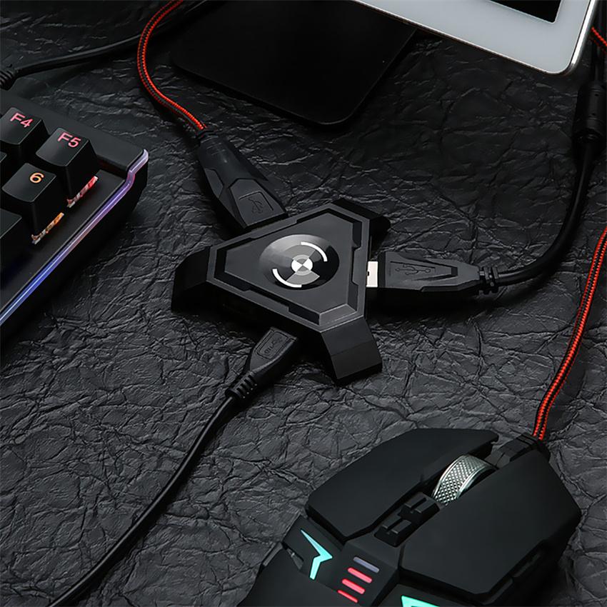 Một Tay Bàn Phím PUBG Di Động Điều Khiển Gamepad Bàn Phím Chuột Game Bộ Chuyển Đổi Cho Android IOS Bluetooth 4.1 Bộ Chuyển Đổi