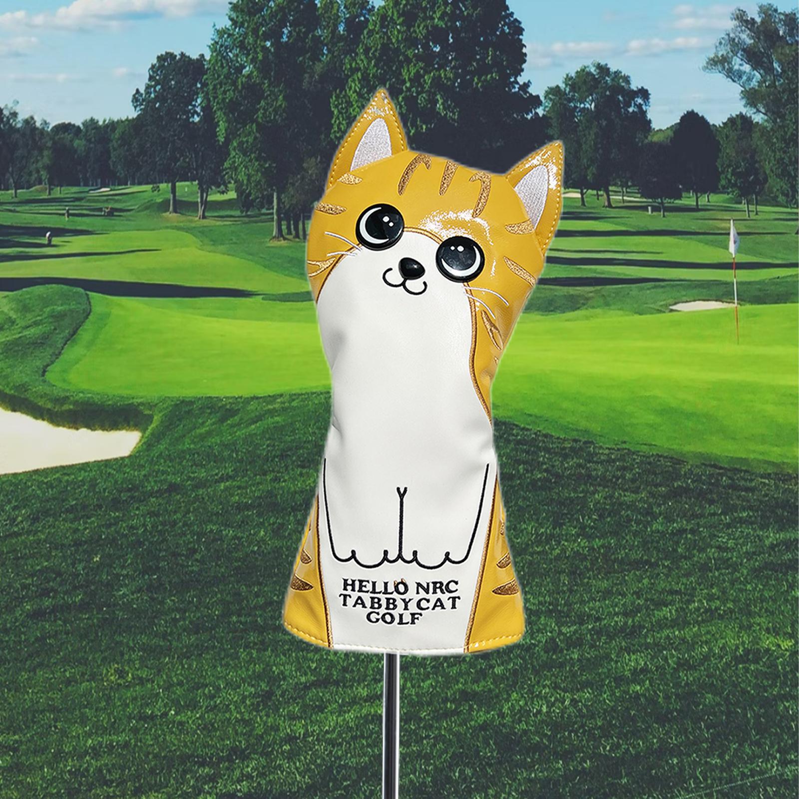 Club Head Cover Protection Sleeve Golf Wood Headcover PU Leather Travel Transport