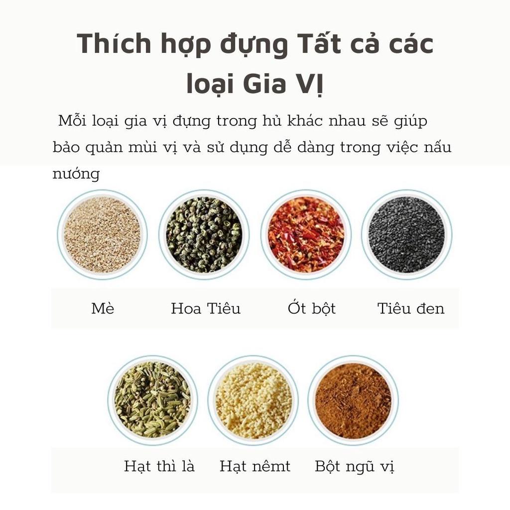 Lọ Đựng Gia Vị, Hũ Đựng Gia Vị Bằng Thủy Tinh Nắp Bật Hai Đầu Chiết Meto Màu Đen Dung Tích 150ml 0103-D